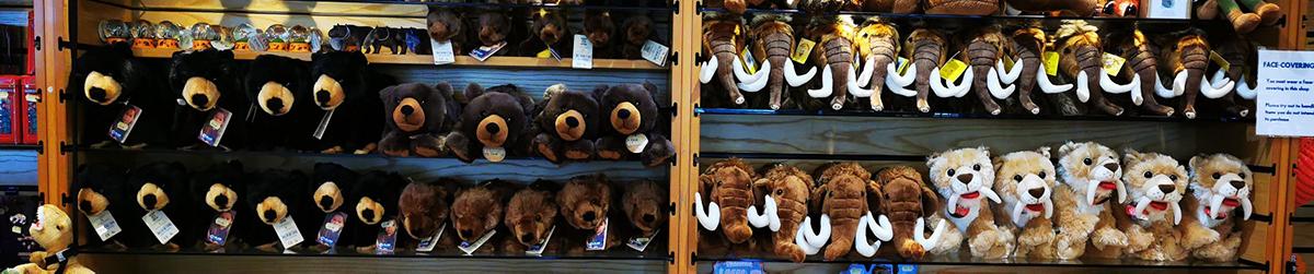 Cuddly toys in Kents Cavern shop